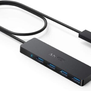 Anker 4-Port USB 3.0 Hub, Ultra-Slim Data USB Hub with 2 ft Extended Cable (Charging Not Supported), for MacBook, Mac Pro, Mac Mini, iMac, Surface Pro, XPS, PC, Flash Drive,...