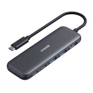 Anker USB C Hub, 5-in-1 USBC to HDMI Splitter with 4K Display, 1 x Powered USB-C 5Gbps & 2×Powered USB-A 3.0 5Gbps Data Ports for MacBook Pro, MacBook Air, Dell and More