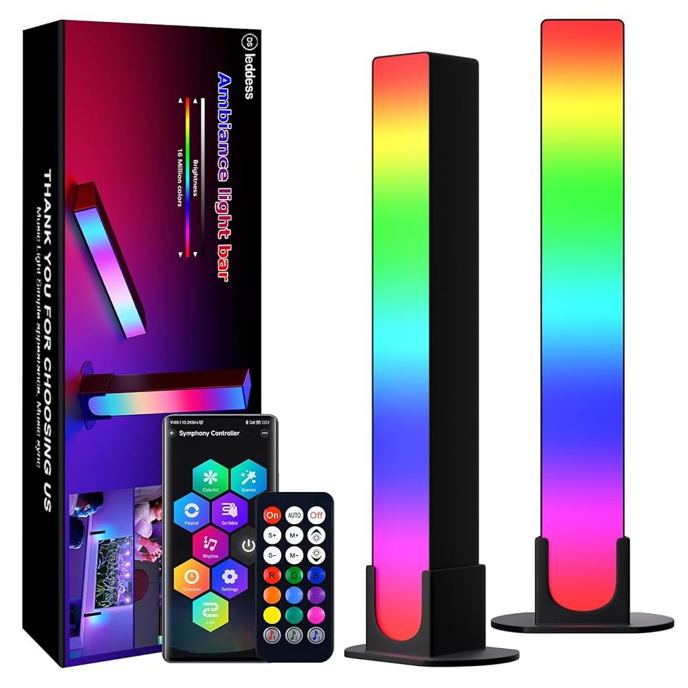 DS Smart LED Light Bars, Gaming Lights, Ambient Light, RGB TV Backlights with Scene Modes and Music Modes for Gaming, Computer Case, PC Monitor, TV, Laptop (Z Series)
